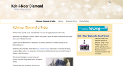 Desktop Screenshot of kohinoordiamond.org